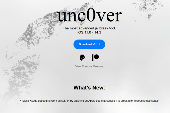 iOS 越狱工具 Unc0ver v6.1.1 稳定版更新