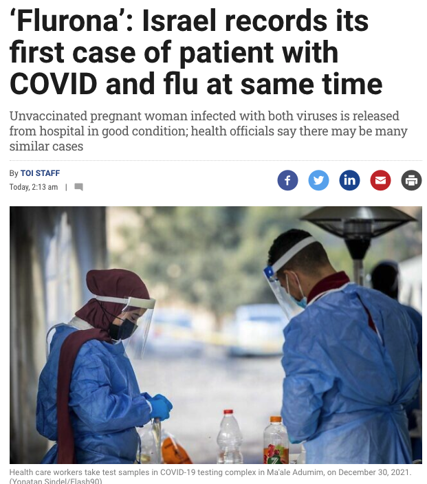 全球首例同时感染新冠流感病例出现：专家正评估是否会导致更严重疾病